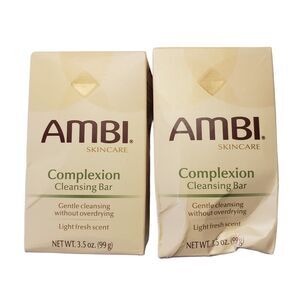 Ambi Complexion Cleansing Bar Soap 3.5 oz Lot Of 2 Bars New